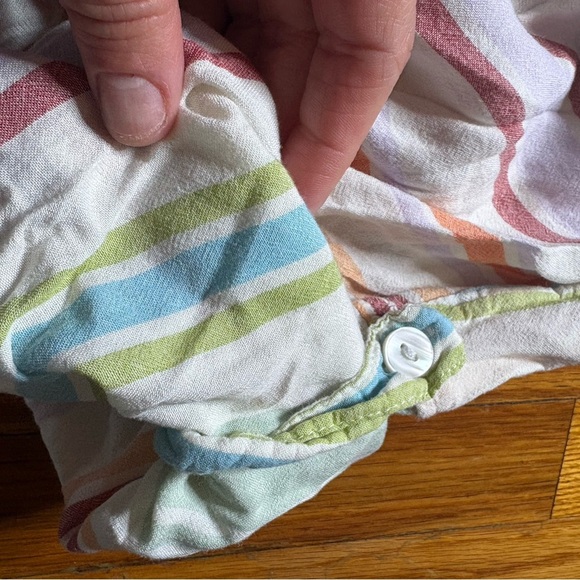 American Eagle Oversized Striped Button-Down Shirt – Size L - Picture 6 of 7